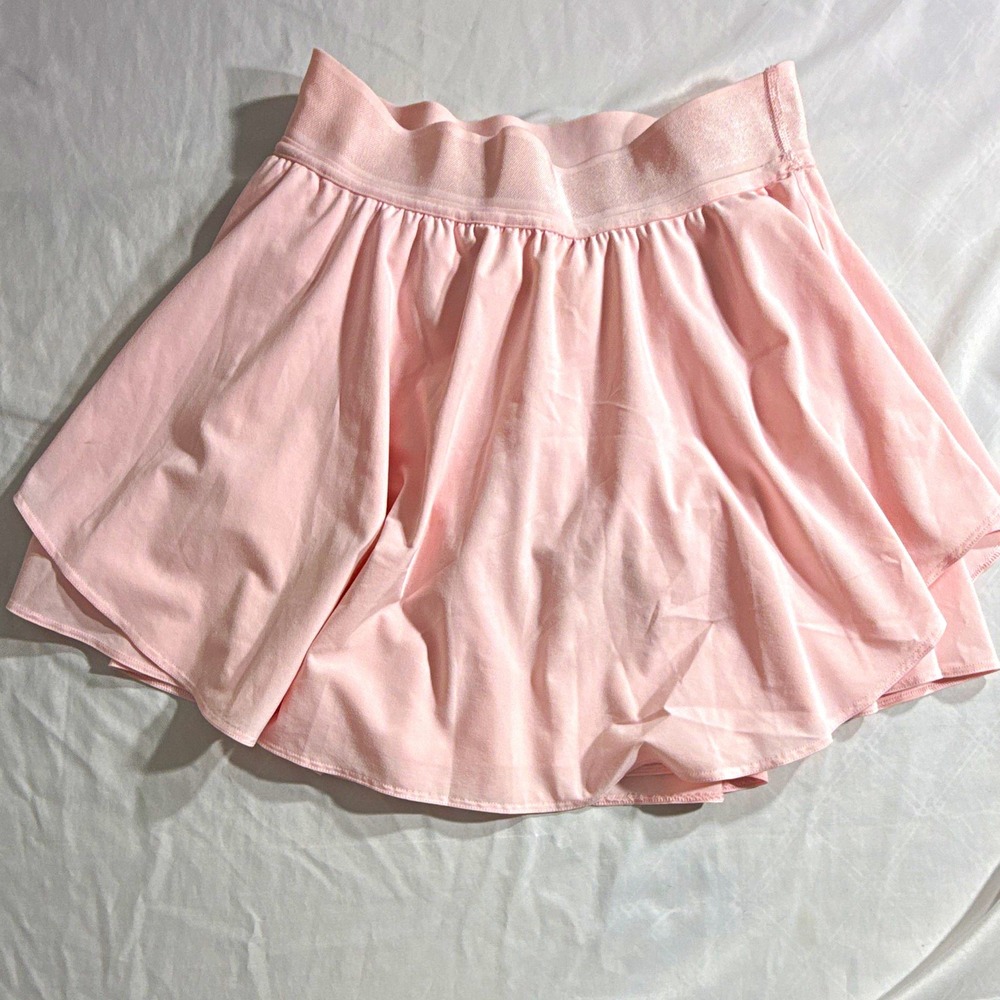 Lululemon Womens Pink Solid Athletic Skort Size 4 Regular Short Stretch LW8ABUT